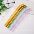 High Borosilicate Glass Straw Environmental Protection Transparent Glass Straw Heat-resisting Colorful Drinking Straw